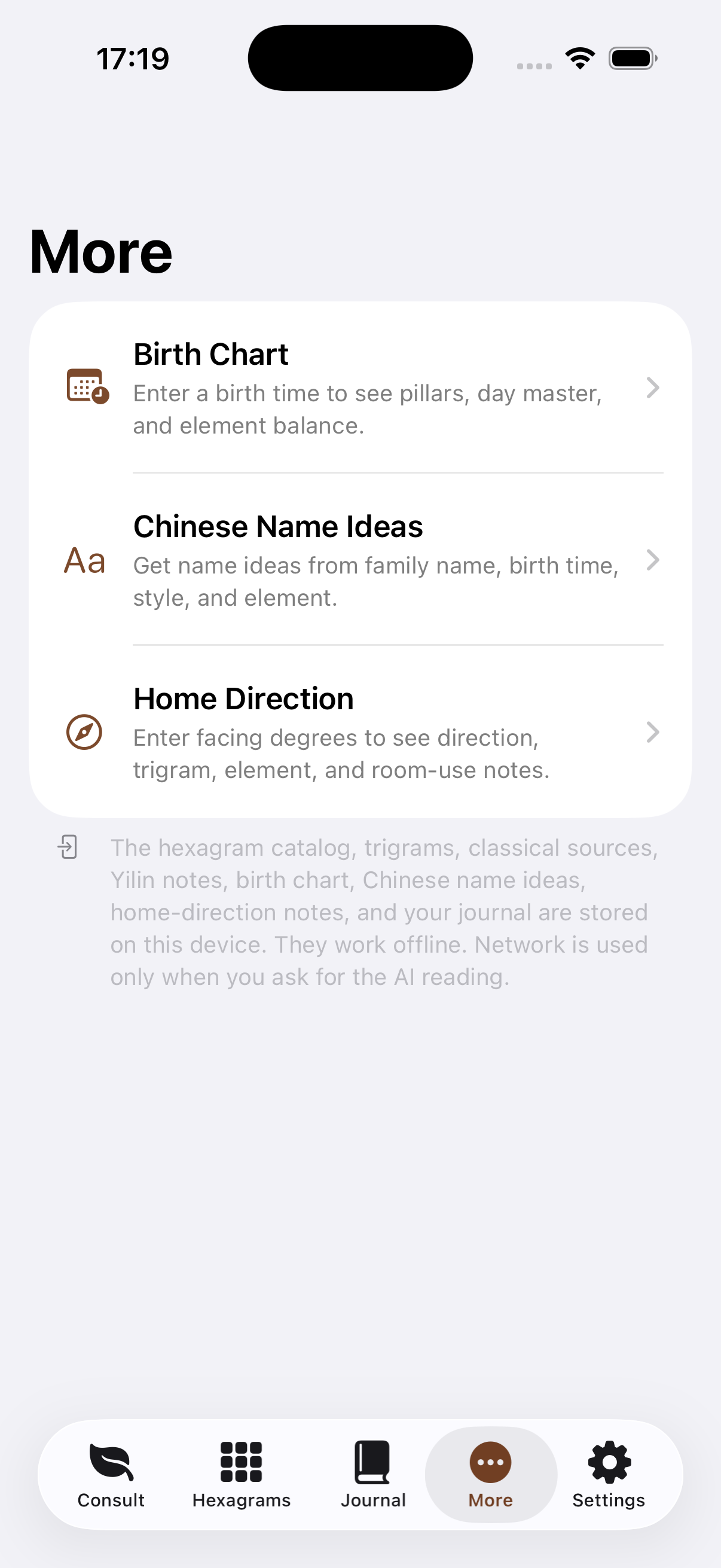 Yarrow local birth chart, Chinese name, and home-direction tools